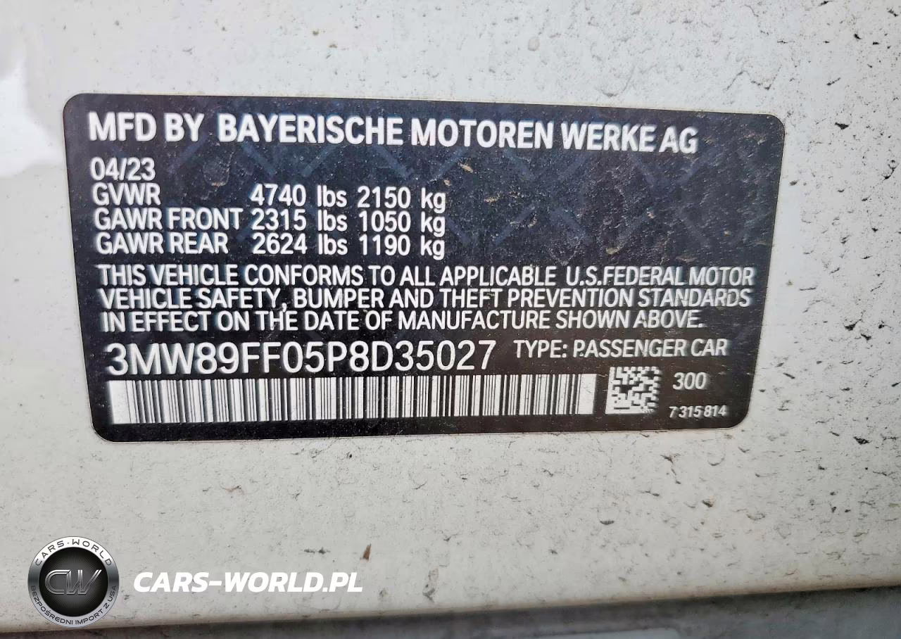 2023 BMW 330Xi VIN:3MW89FF05P8D35027 - 12