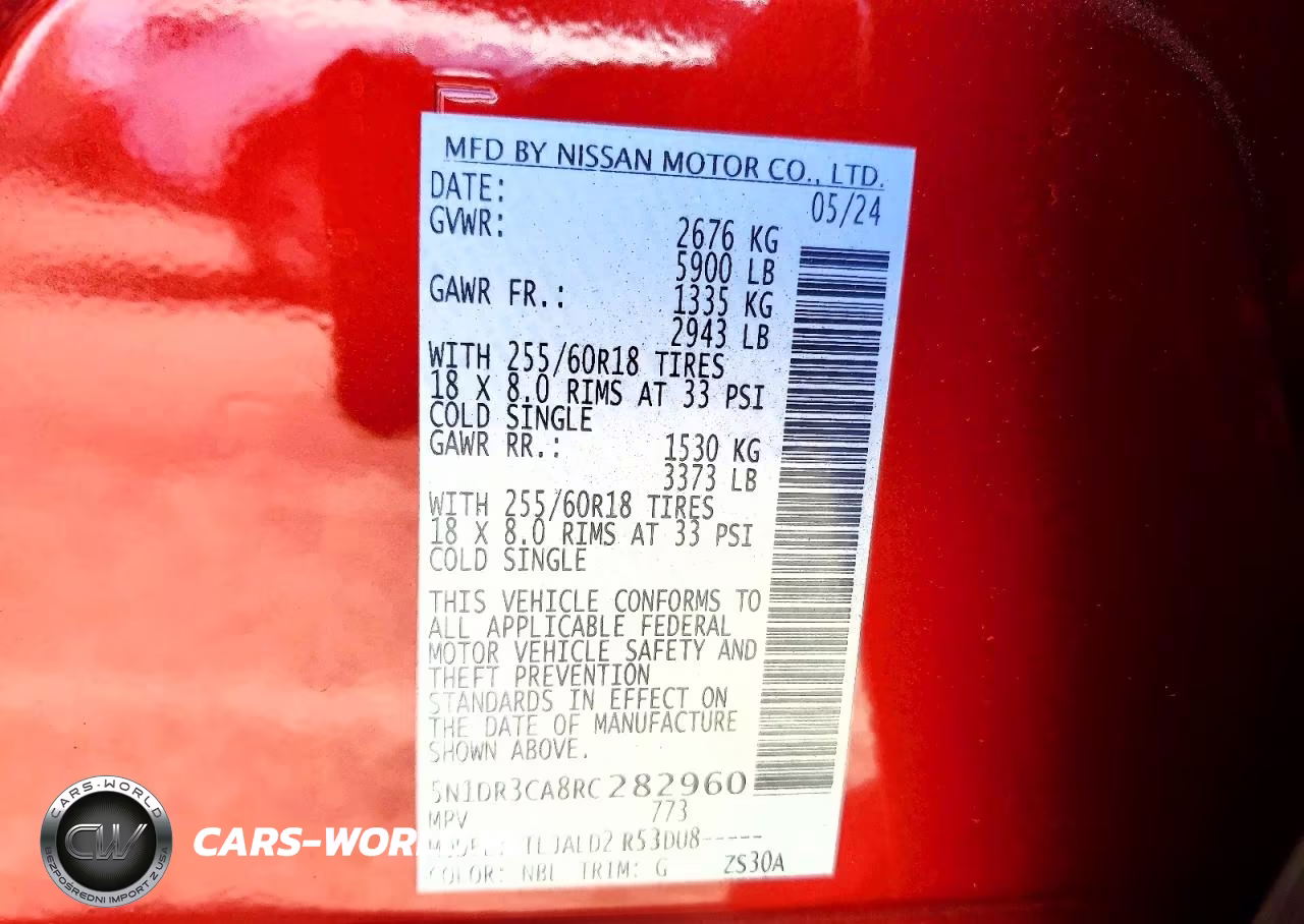 2024 Nissan Pathfinder Sl VIN:5N1DR3CA8RC282960 - 14