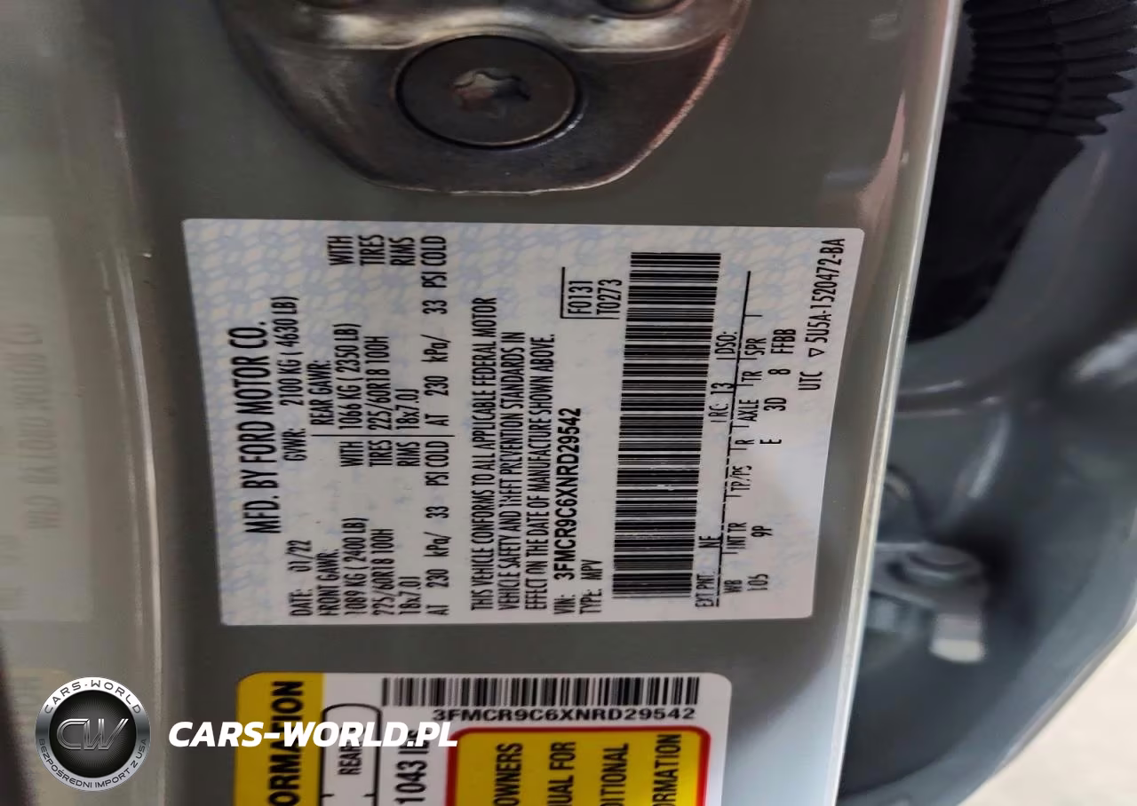 2022 Ford Bronco Sport Outer Banks VIN:3FMCR9C6XNRD29542 - 14