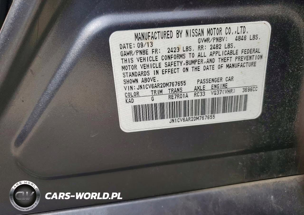 2013 Infiniti G37 Sedan X VIN:JN1CV6AR2DM767655 - 12
