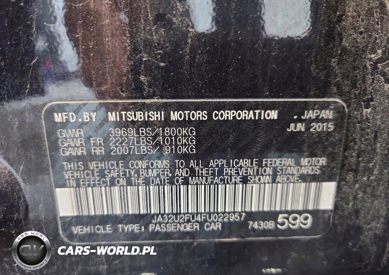 2015 Mitsubishi Lancer Es VIN:JA32U2FU4FU022957 - 13