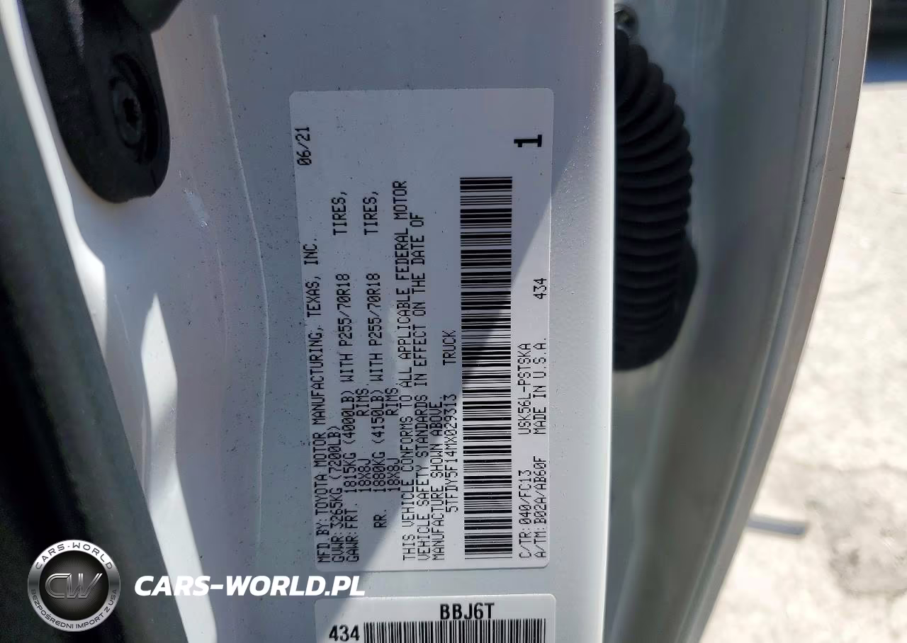 2021 Toyota Tundra Sr5 VIN:5TFDY5F14MX029313 - 12