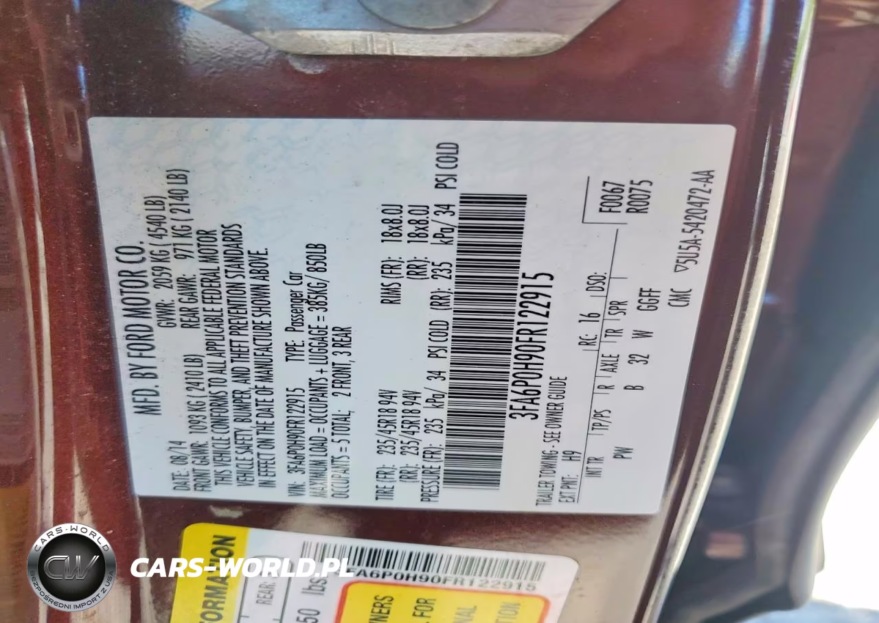 2015 Ford Fusion Se VIN:3FA6P0H90FR122915 - 12