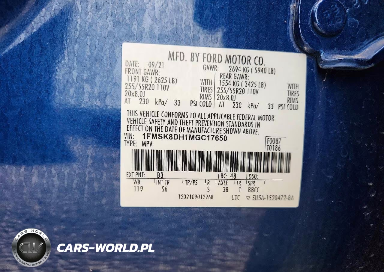 2021 Ford Explorer Xlt VIN:1FMSK8DH1MGC17650 - 13