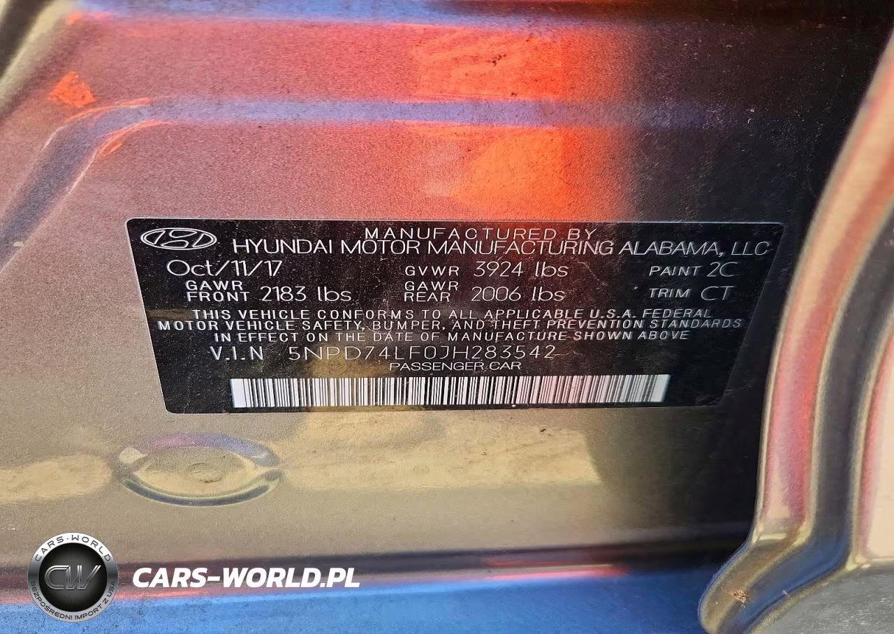 2018 Hyundai Elantra Se VIN:5NPD74LF0JH283542 - 12