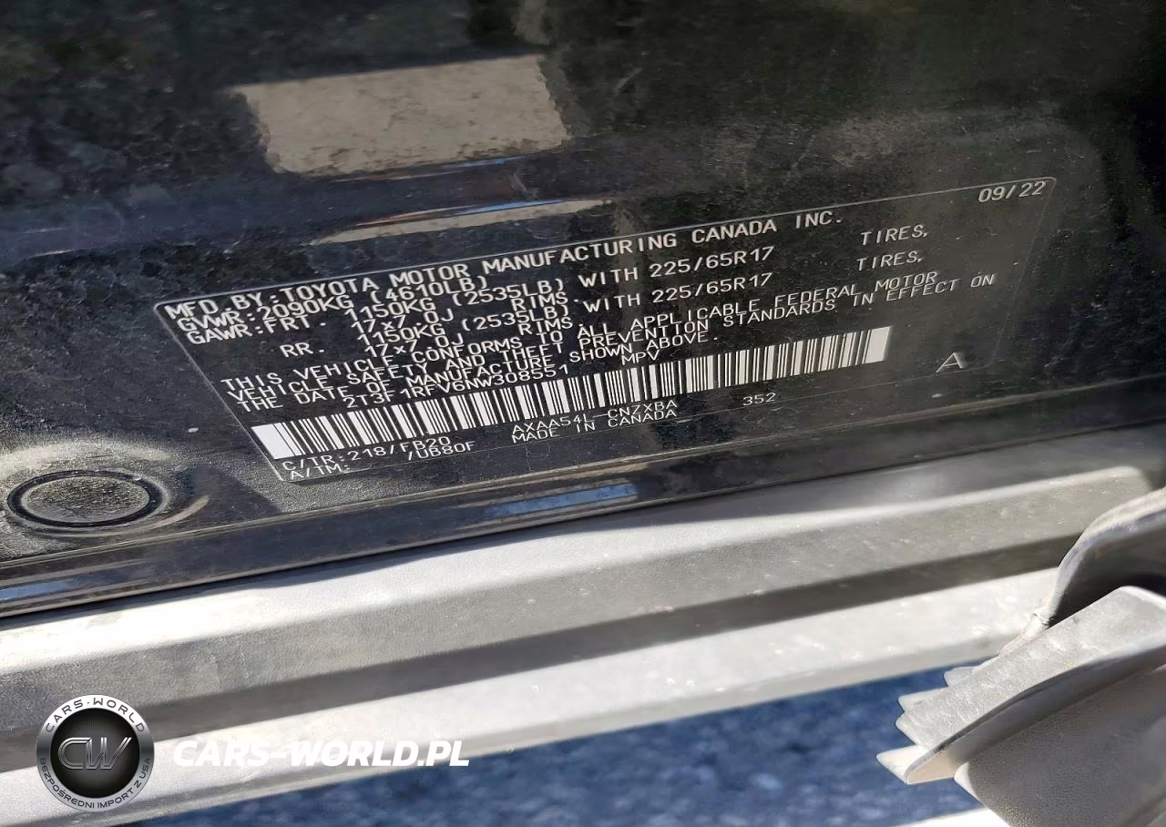 2022 Toyota Rav4 Le VIN:2T3F1RFV6NW308551 - 13