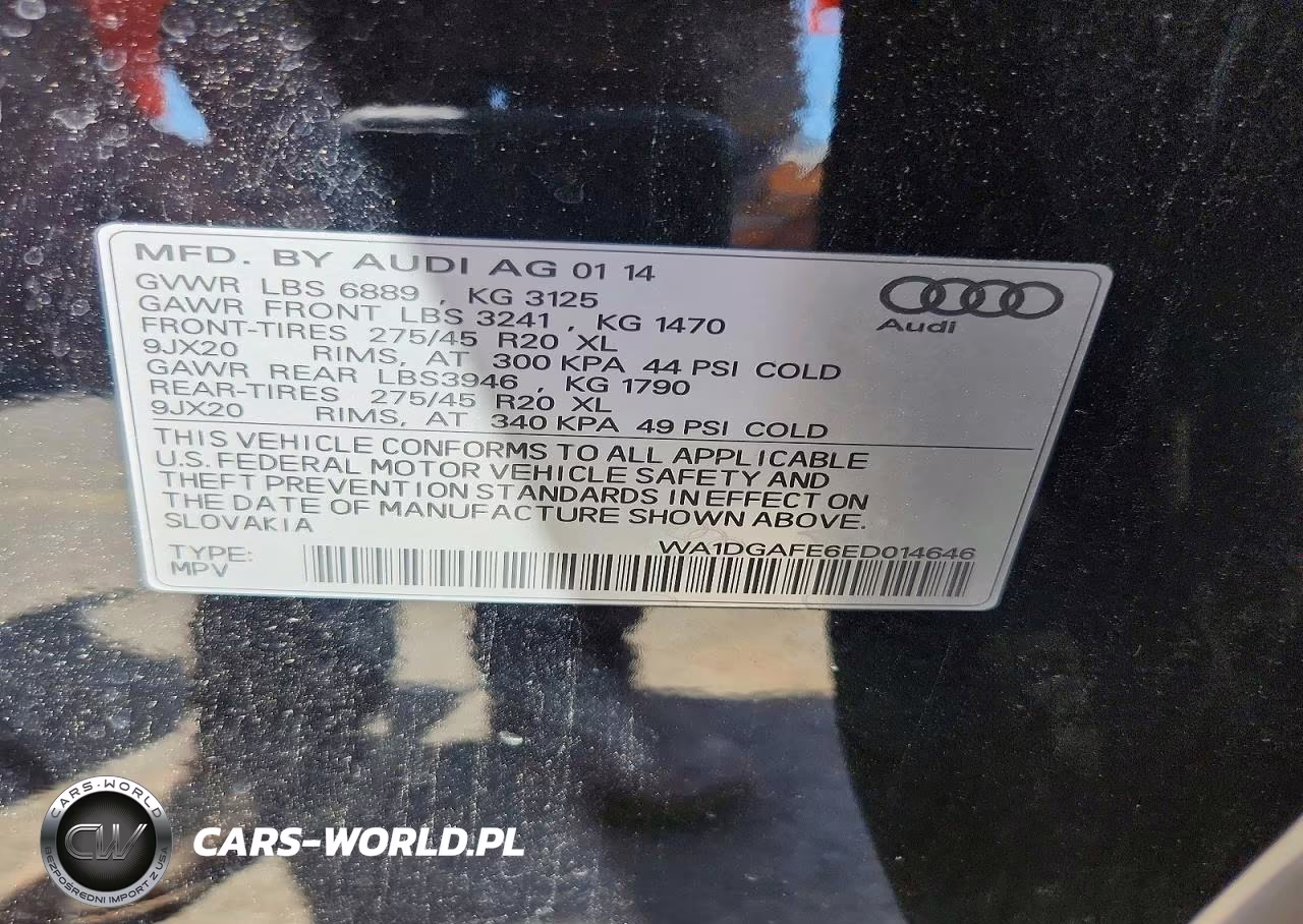 2014 Audi Q7 Prestige VIN:WA1DGAFE6ED014646 - 13
