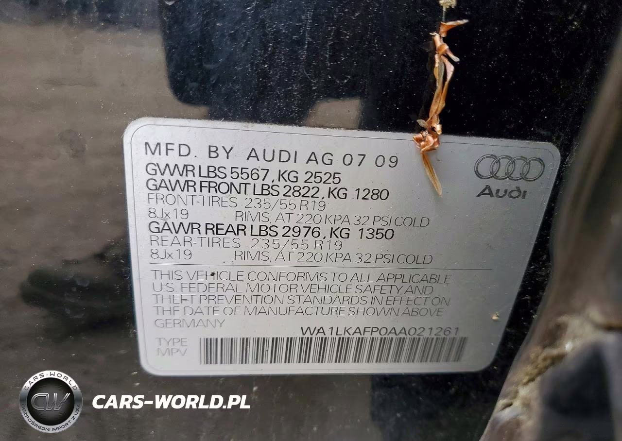 2010 Audi Q5 Premium Plus VIN:WA1LKAFP0AA021261 - 13
