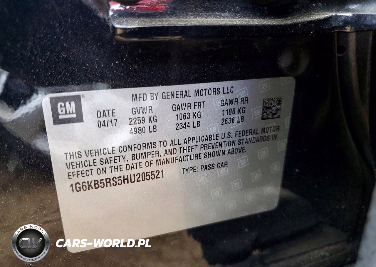 2017 Cadillac Ct6 VIN:1G6KB5RS5HU205521 - 13