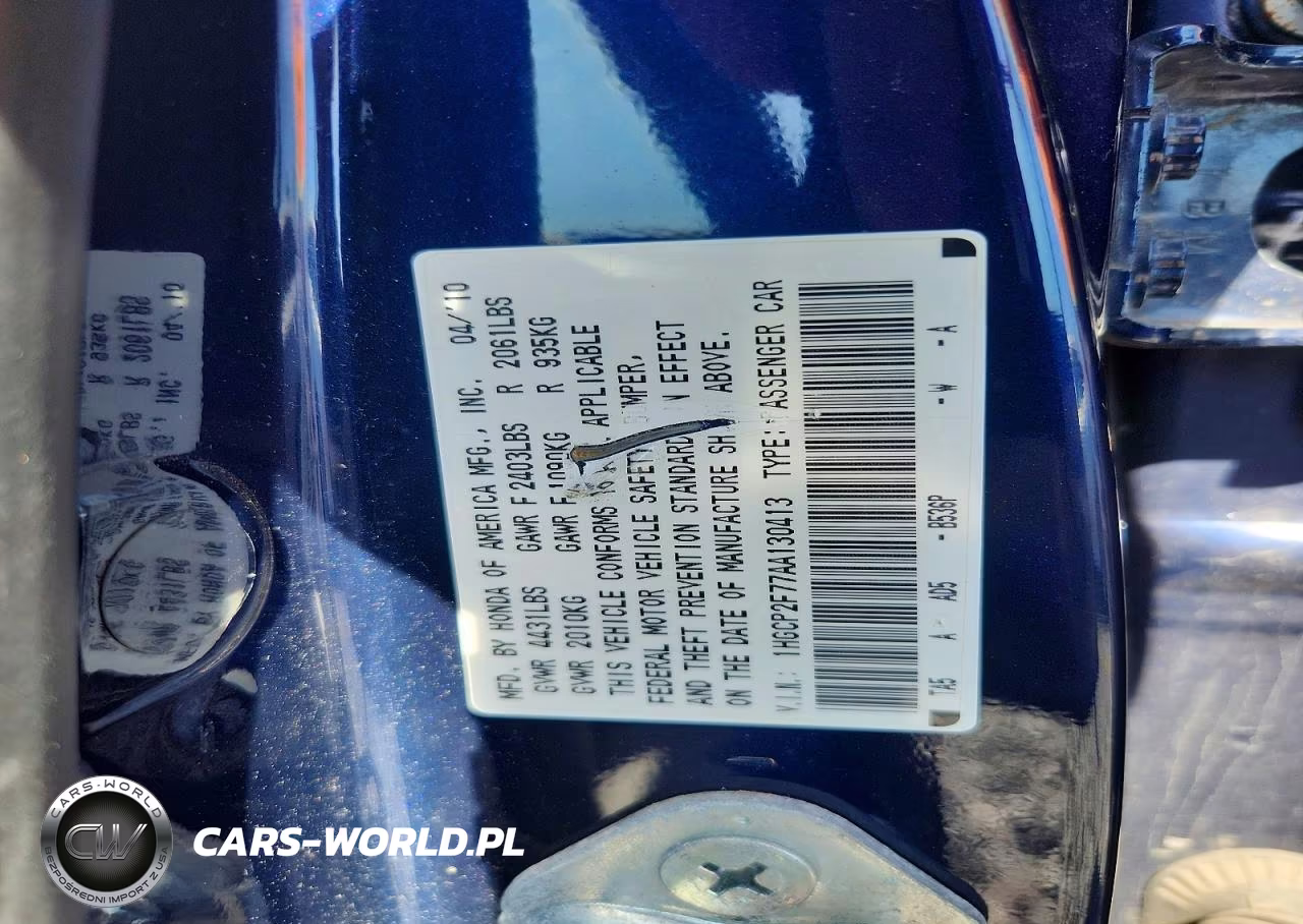2010 Honda Accord Ex VIN:1HGCP2F77AA130413 - 12
