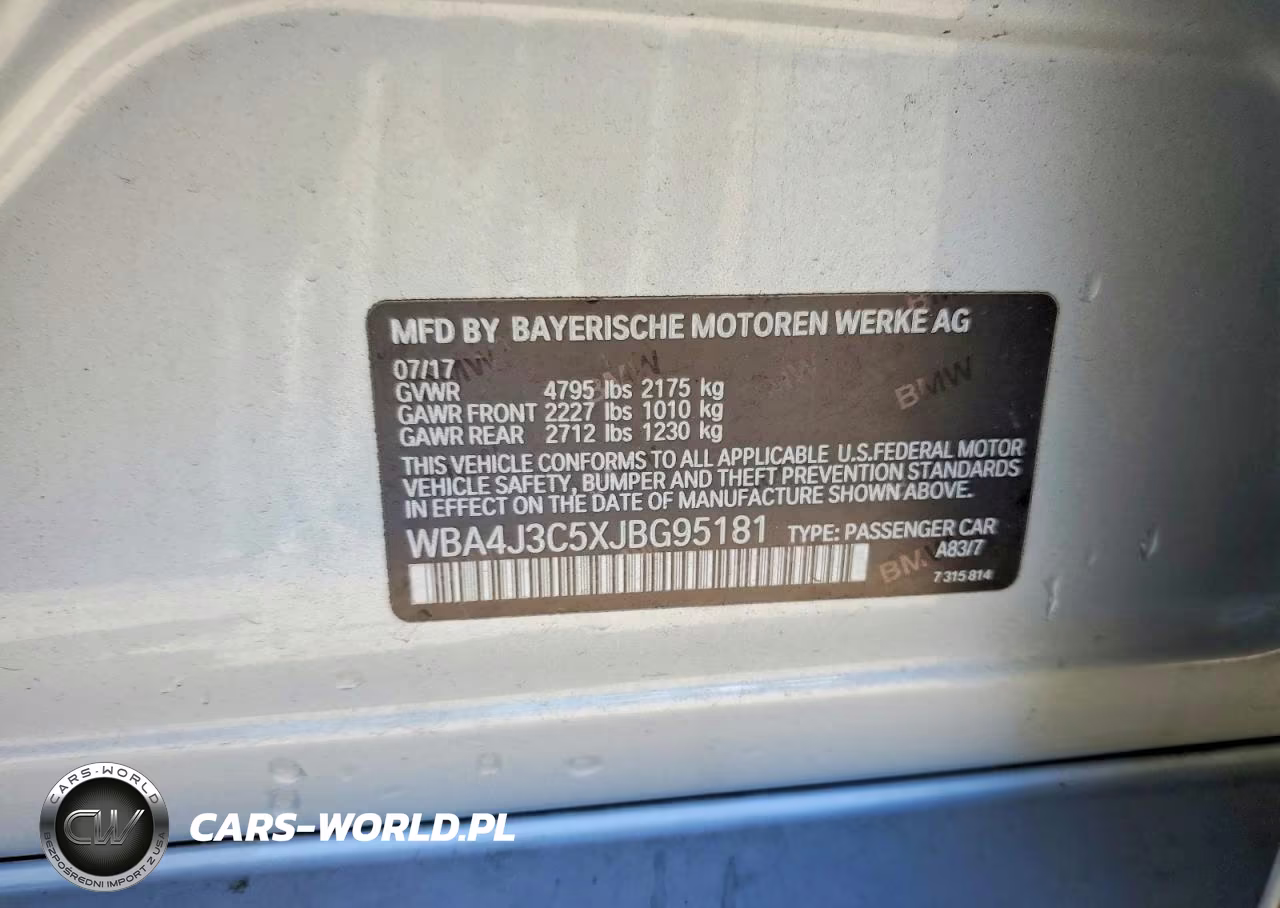 2018 BMW 430Xi Gran Coupe VIN:WBA4J3C5XJBG95181 - 12