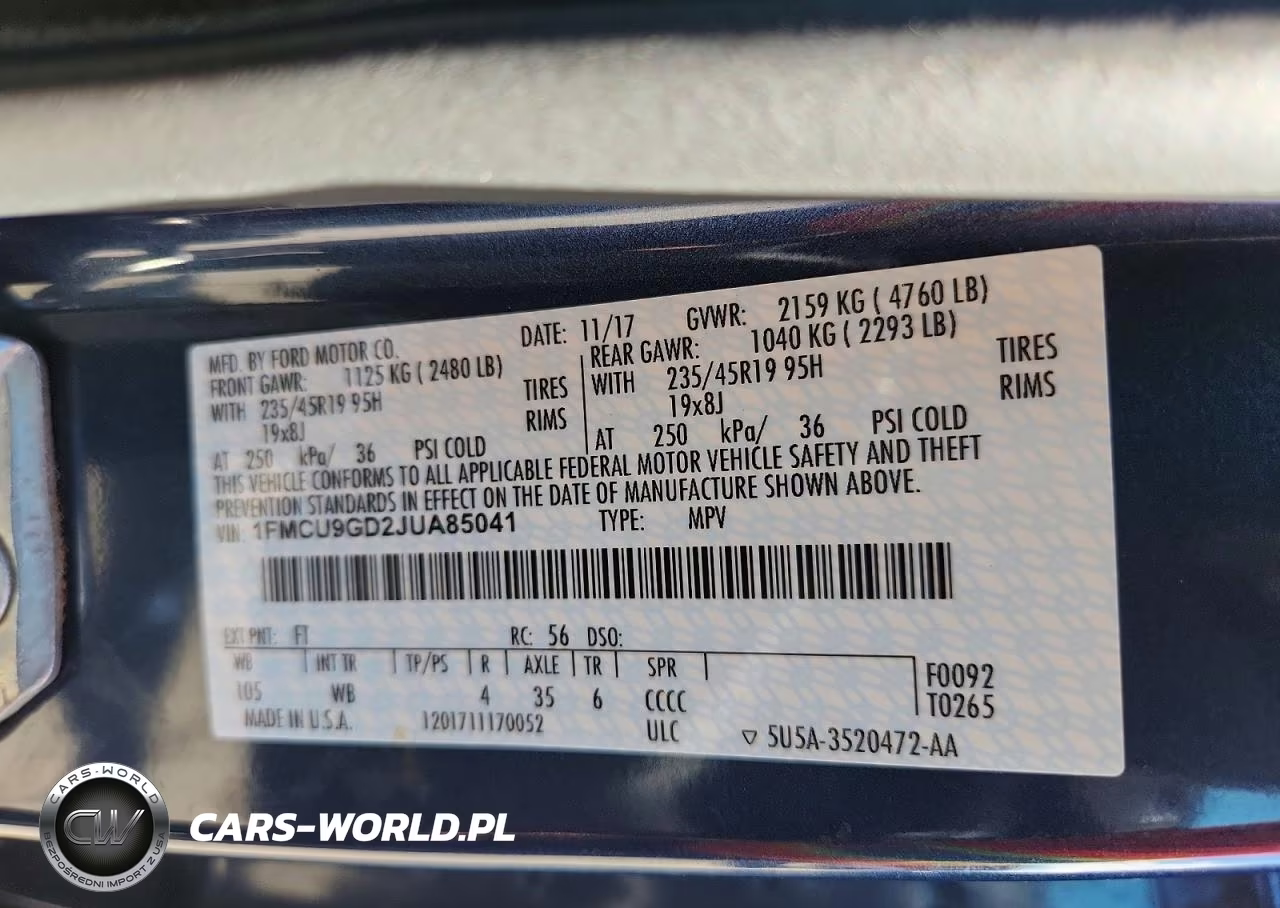 2018 Ford Escape Se VIN:1FMCU9GD2JUA85041 - 13