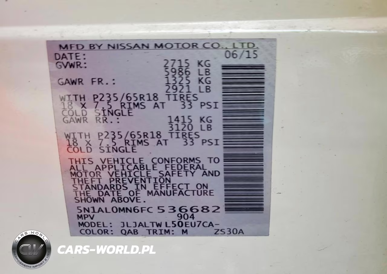 2015 Infiniti Qx60 Base VIN:5N1AL0MN6FC536682 - 13