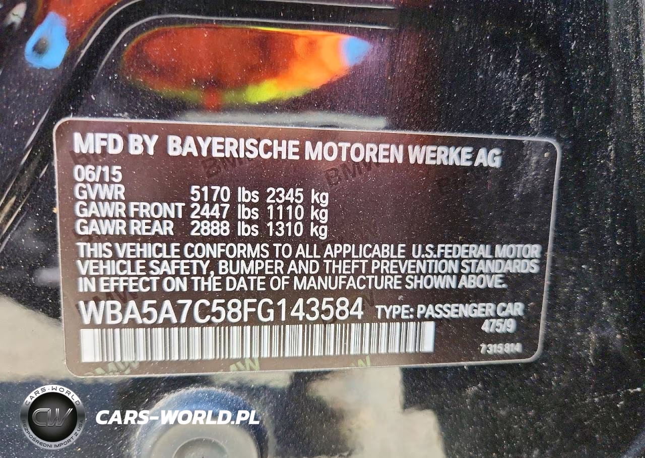 2015 BMW 528 Xi VIN:WBA5A7C58FG143584 - 12