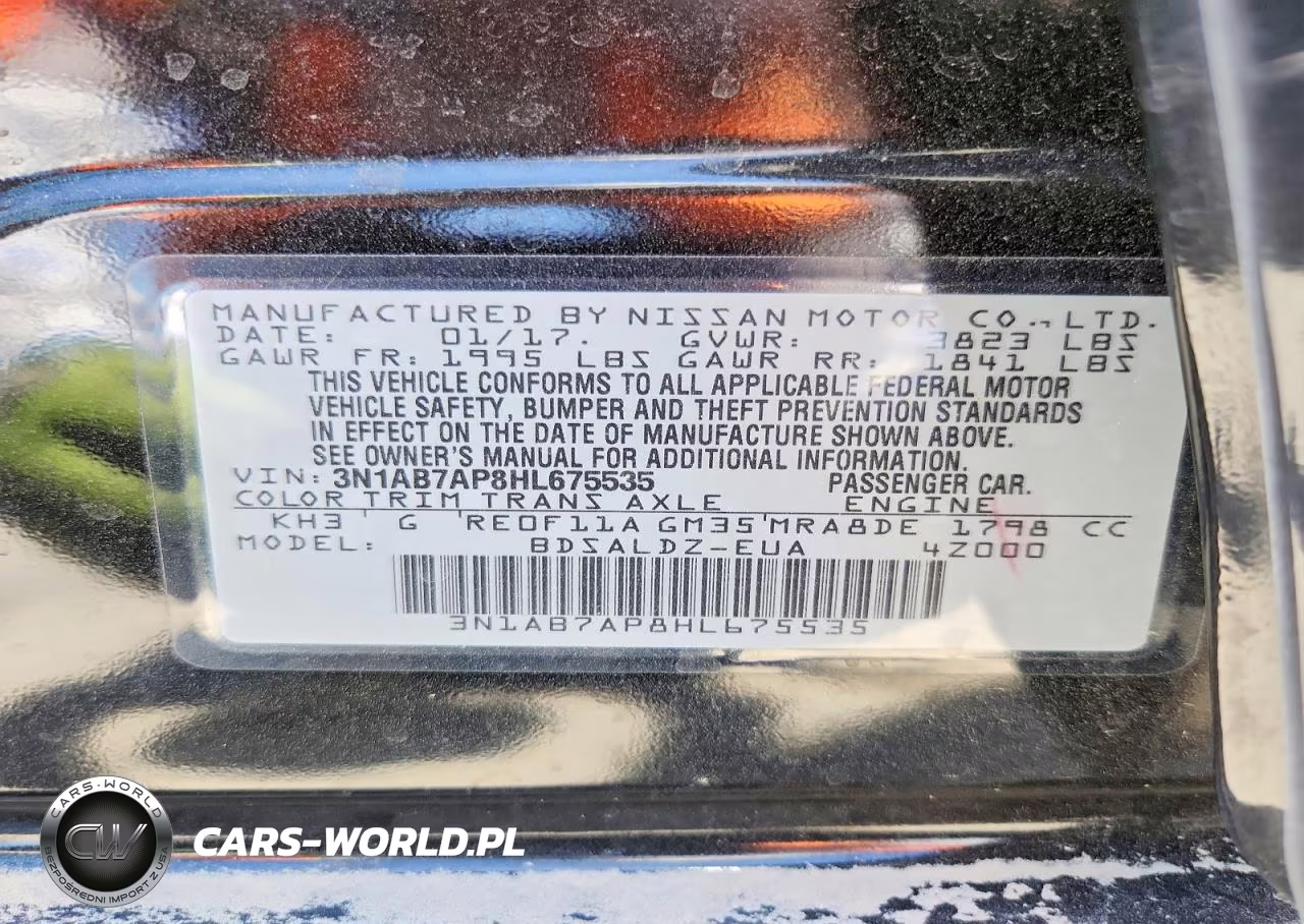 2017 Nissan Sentra Sv VIN:3N1AB7AP8HL675535 - 12