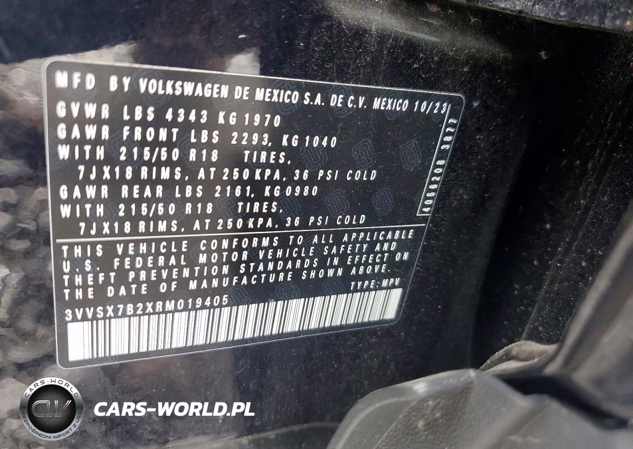 2024 Volkswagen Taos Se VIN:3VVSX7B2XRM019405 - 12