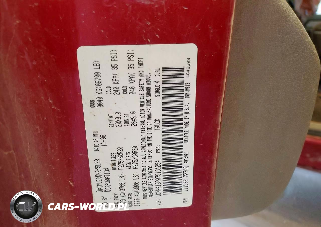 2007 Dodge Ram 1500 St VIN:1D7HA18P07S131294 - 13