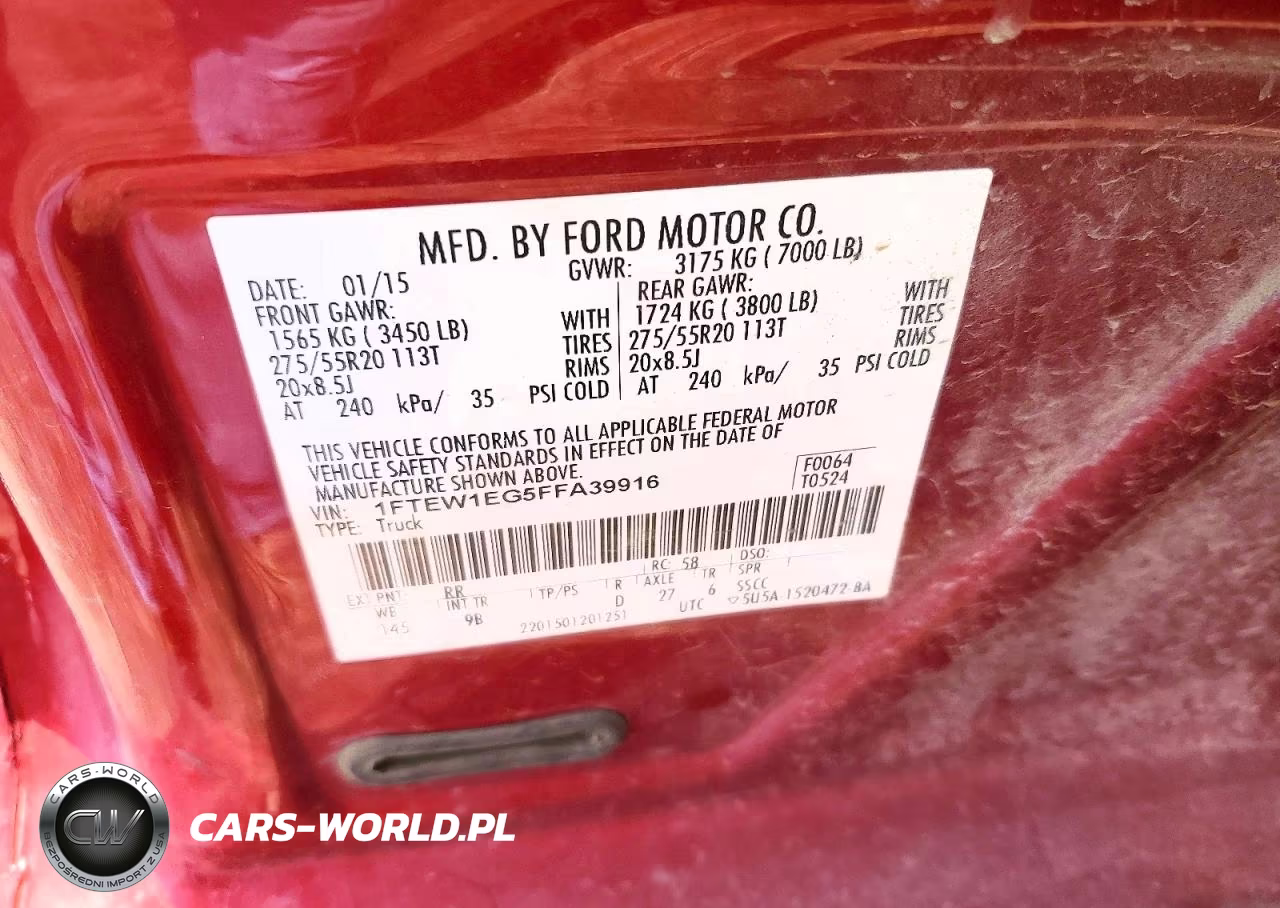 2015 Ford F150 Supercrew VIN:1FTEW1EG5FFA39916 - 12