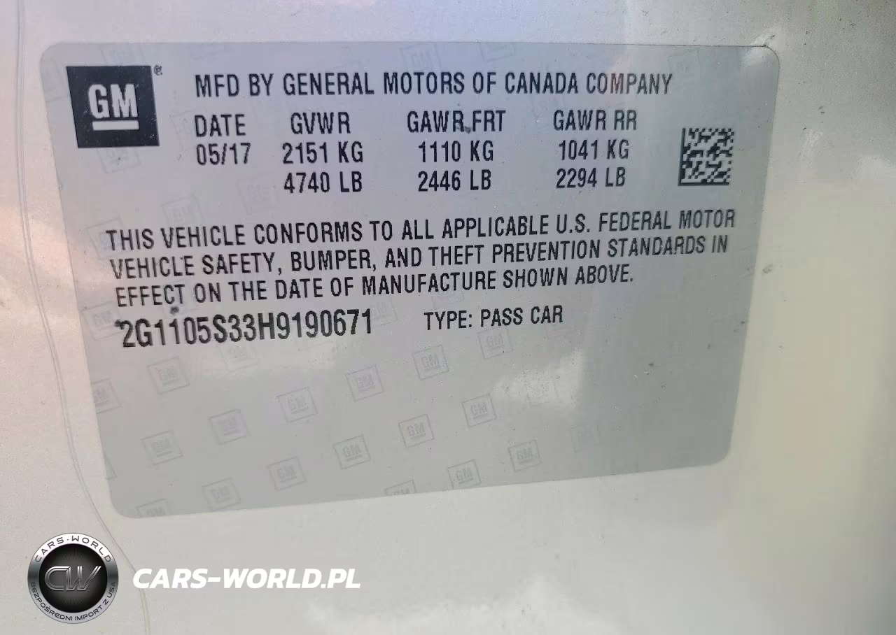 2017 Chevrolet Impala Lt VIN:2G1105S33H9190671 - 12