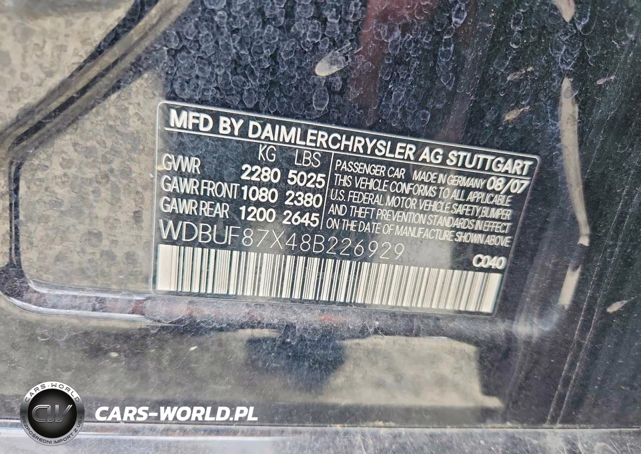2008 Mercedes-Benz E 350 4Matic VIN:WDBUF87X48B226929 - 12