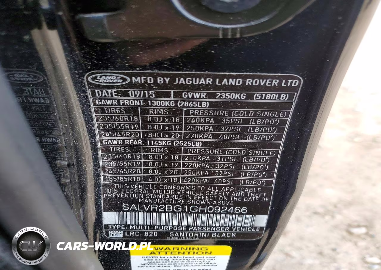 2016 Land Rover Range Rover Evoque Hse VIN:SALVR2BG1GH092466 - 13