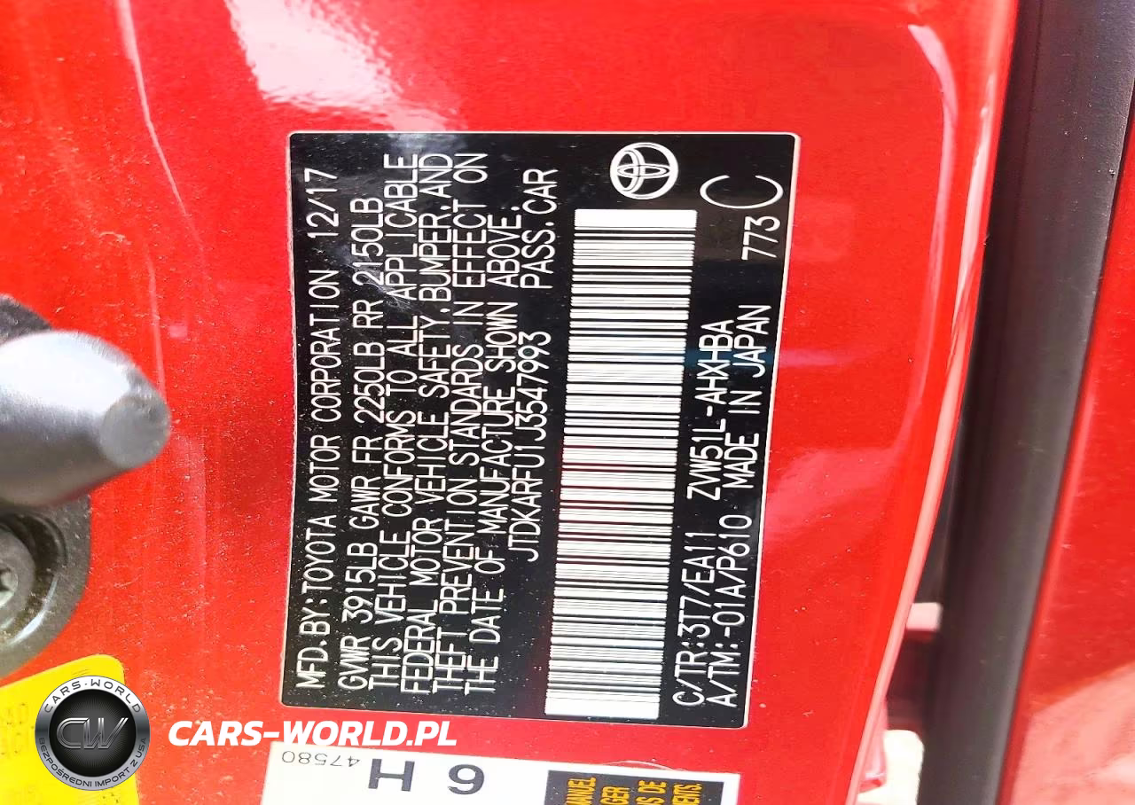 2018 Toyota Prius Four Touring VIN:JTDKARFU1J3547993 - 14
