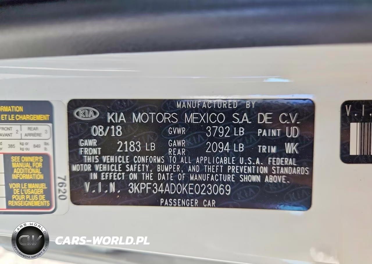2019 Kia Forte S VIN:3KPF34AD0KE023069 - 12