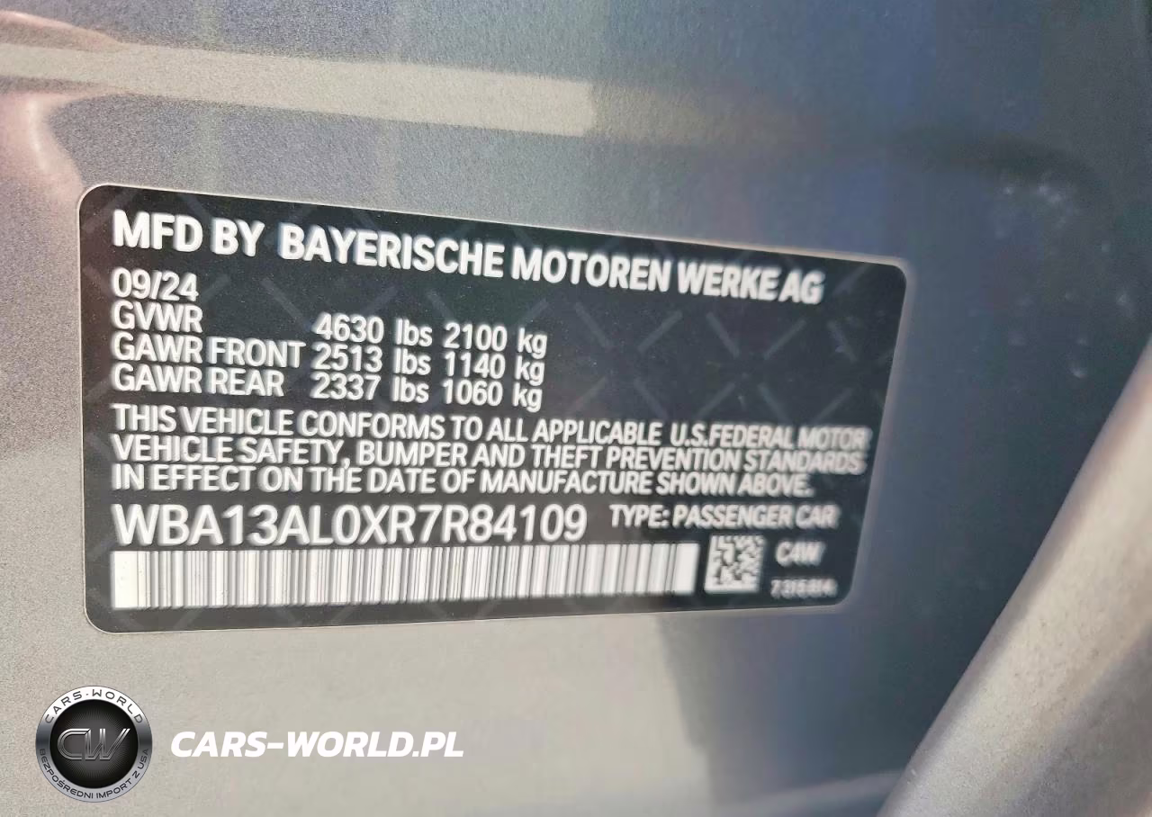 2024 BMW M235 Gran Coupe I xDrive VIN:WBA13AL0XR7R84109 - 12