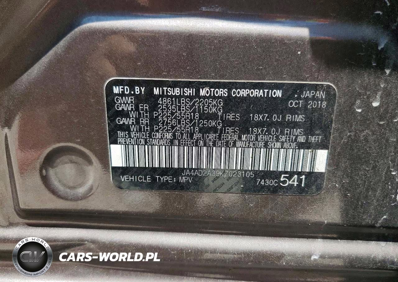 2019 Mitsubishi Outlander Es VIN:JA4AD2A39KZ023105 - 13