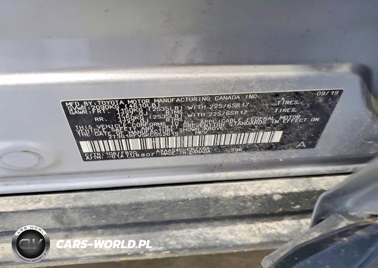 2019 Toyota Rav4 Le VIN:2T3G1RFV5KC052615 - 13