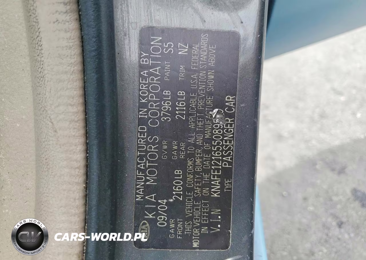 2005 Kia Spectra Lx VIN:KNAFE121655089510 - 12