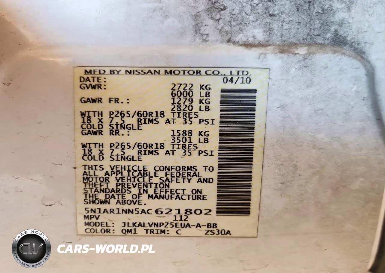 2010 Nissan Pathfinder S Fe+ VIN:5N1AR1NN5AC621802 - 12