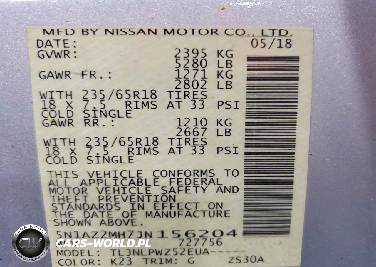 2018 Nissan Murano S VIN:5N1AZ2MH7JN156204 - 14