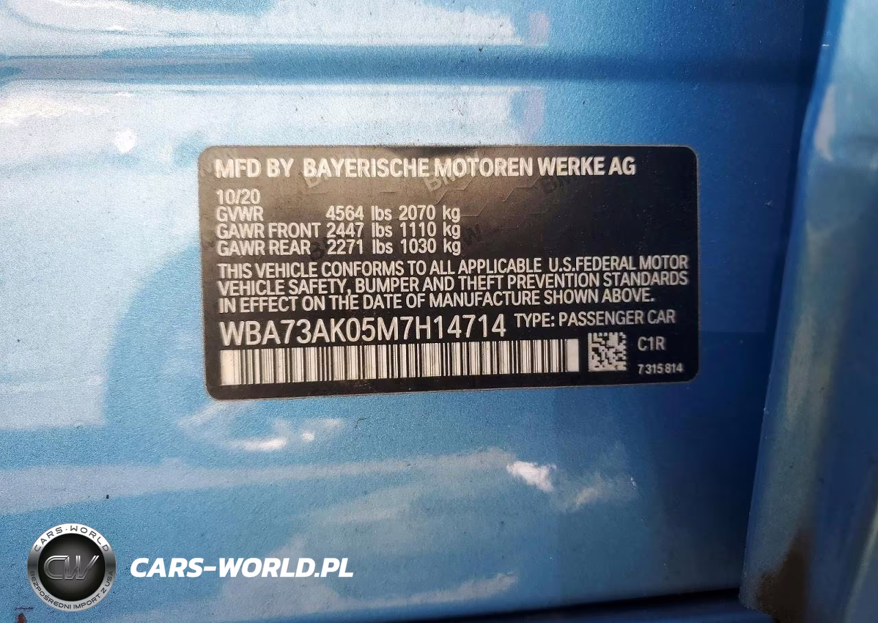2021 BMW 228Xi VIN:WBA73AK05M7H14714 - 12