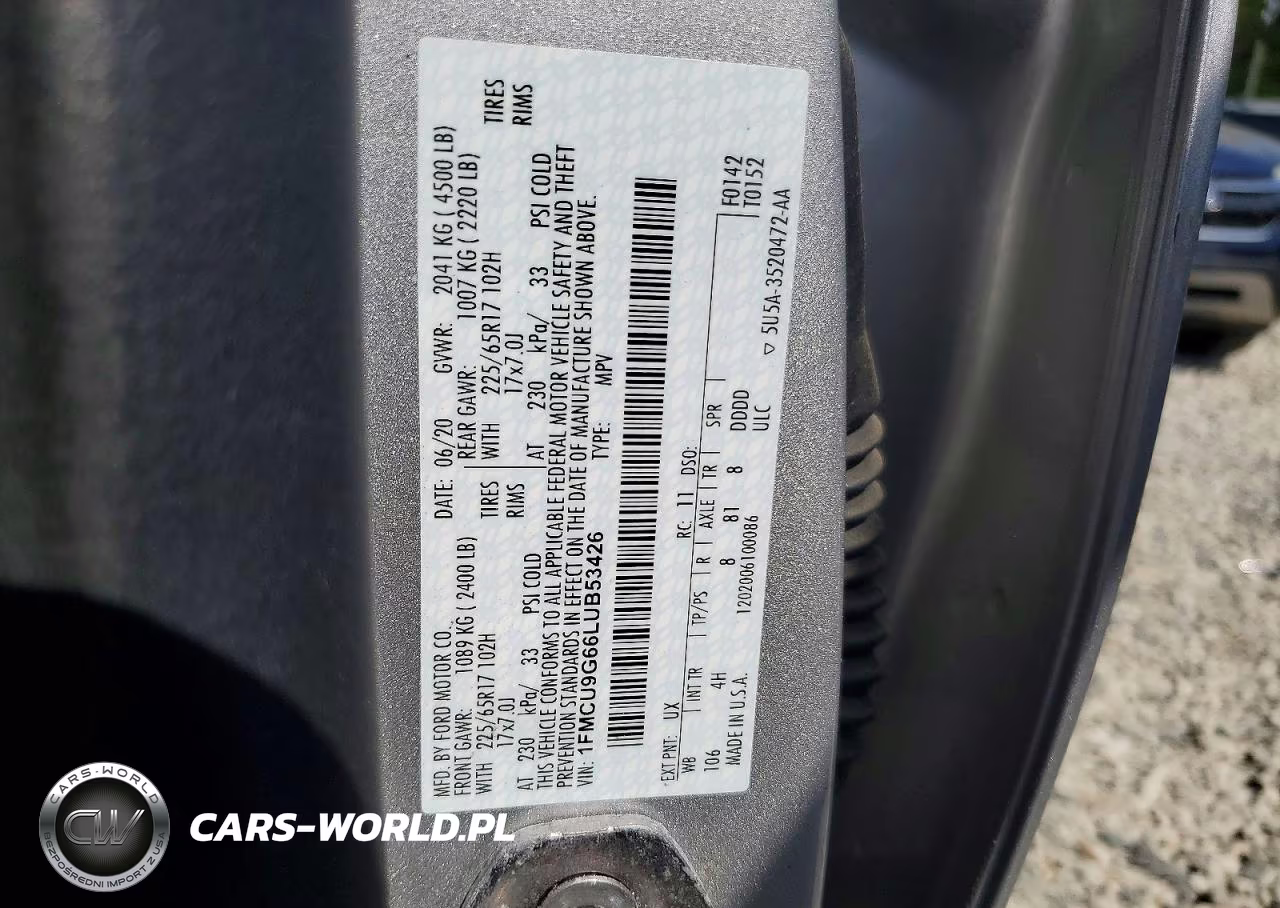 2020 Ford Escape Se VIN:1FMCU9G66LUB53426 - 12