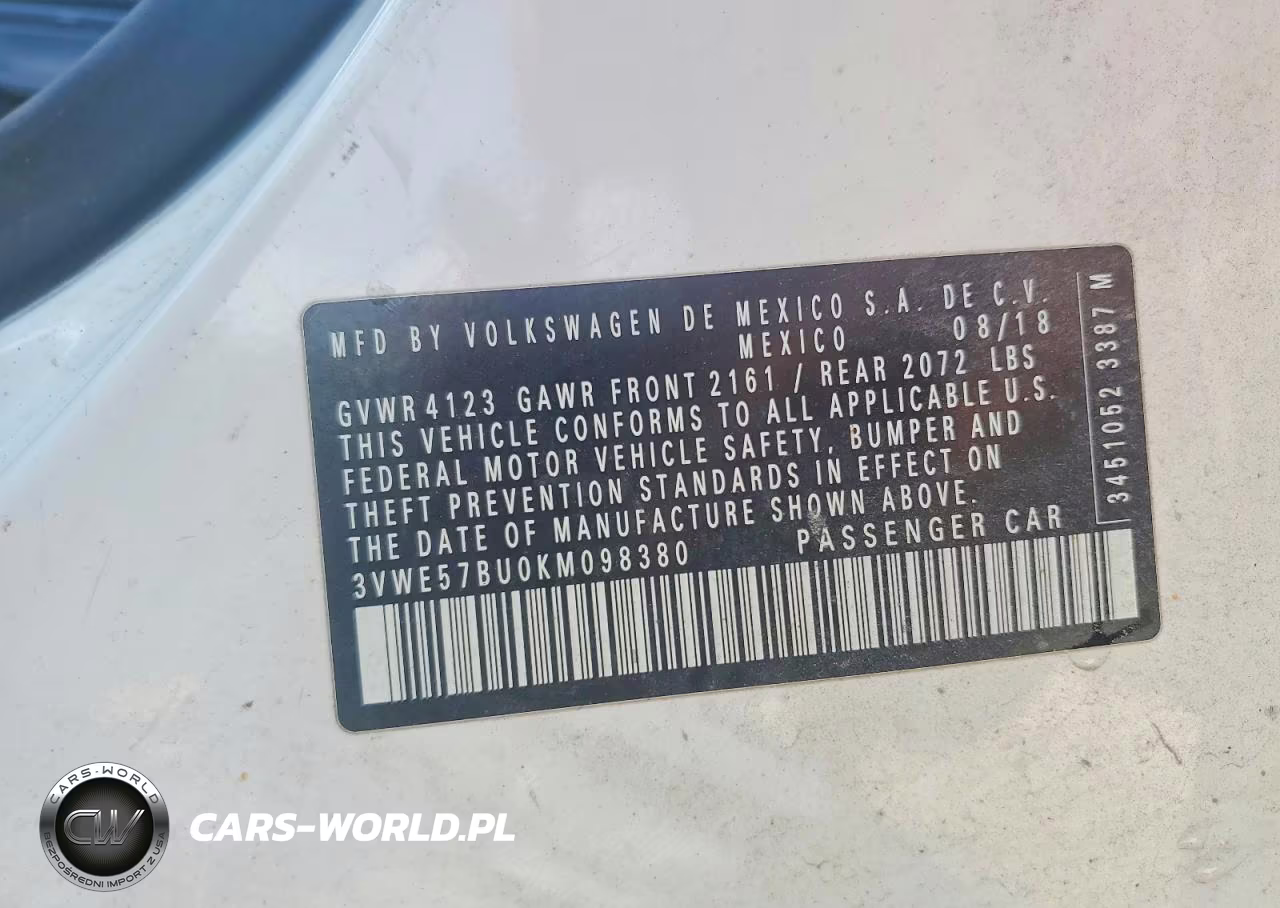 2019 Volkswagen Jetta Sel VIN:3VWE57BU0KM098380 - 12