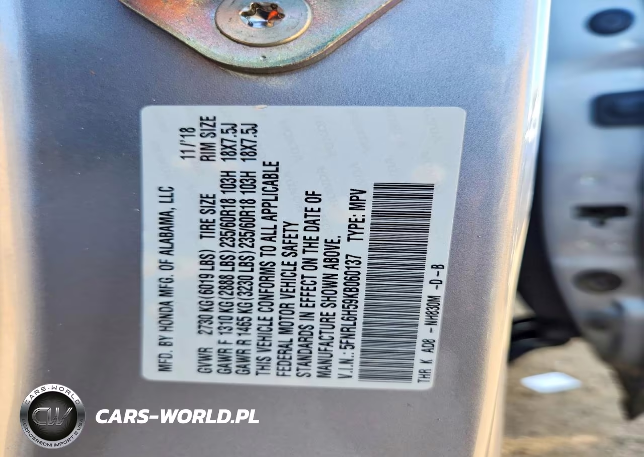2019 Honda Odyssey Ex VIN:5FNRL6H59KB060137 - 12