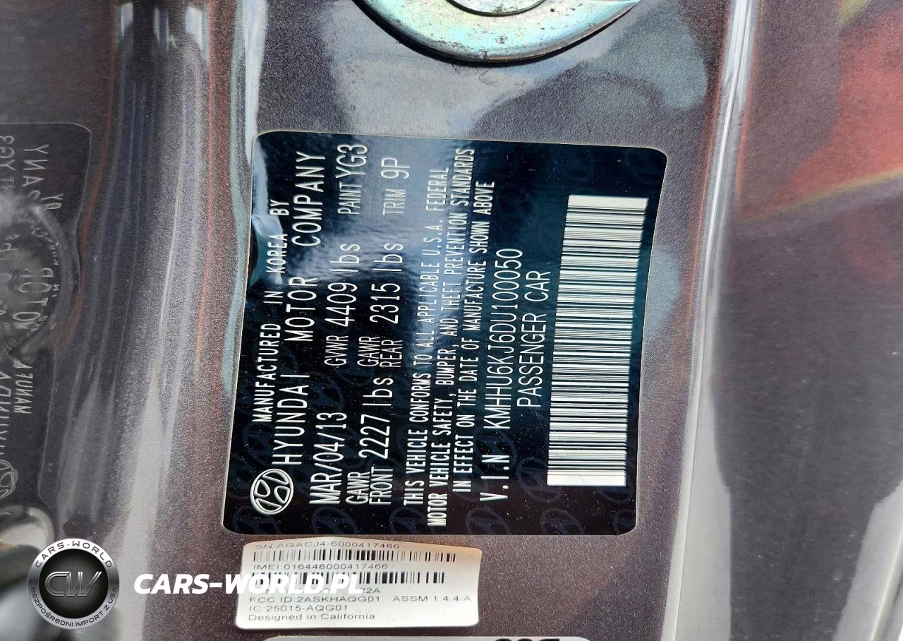 2013 Hyundai Genesis Coupe 3.8L VIN:KMHHU6KJ6DU100050 - 12