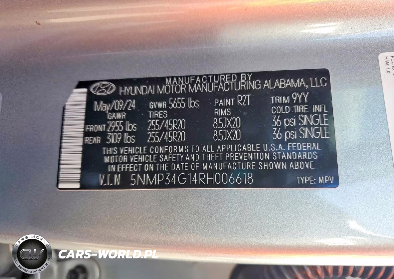 2024 Hyundai Santa Fe Limited VIN:5NMP34G14RH006618 - 13