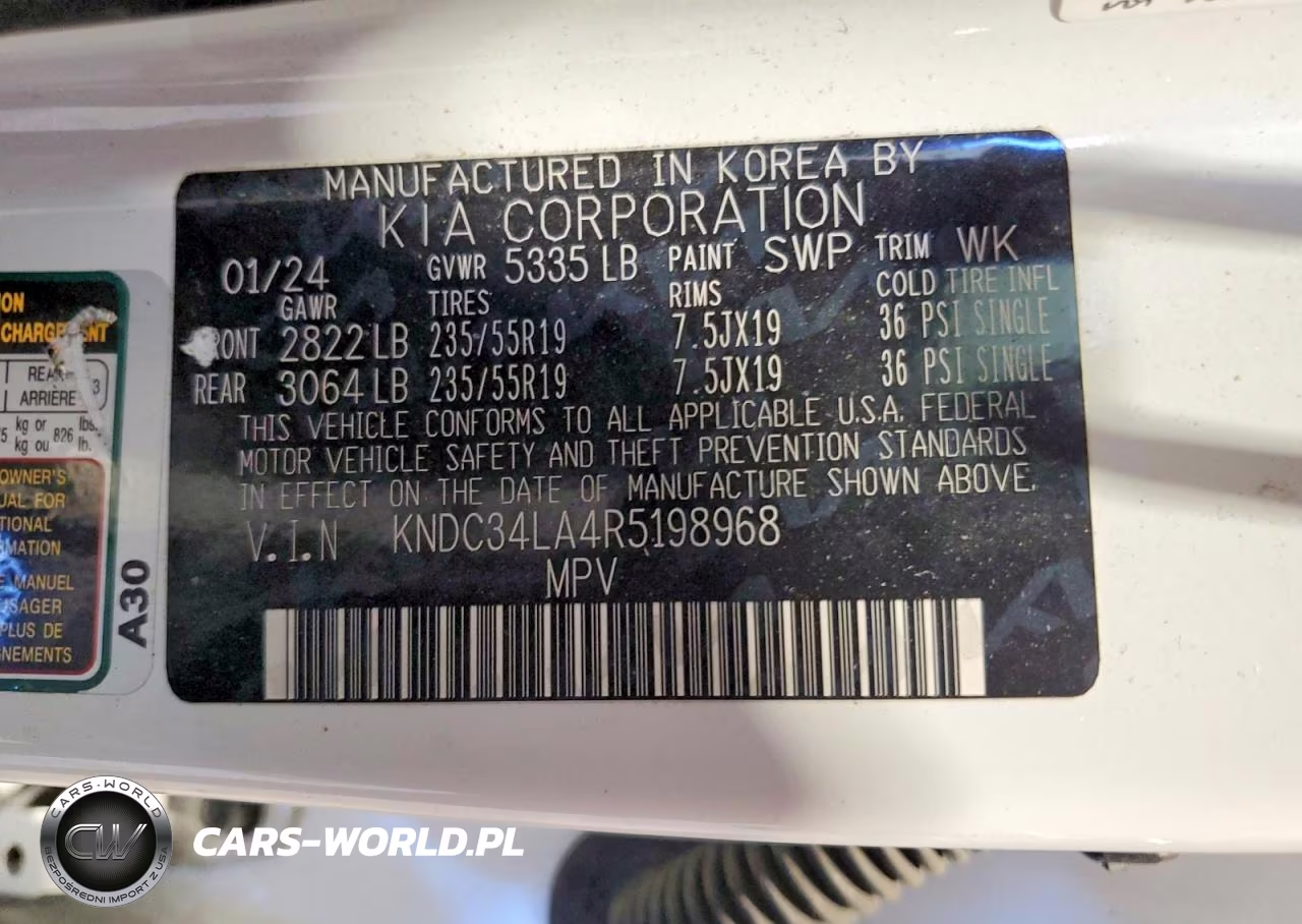2024 Kia Ev6 Wind VIN:KNDC34LA4R5198968 - 13