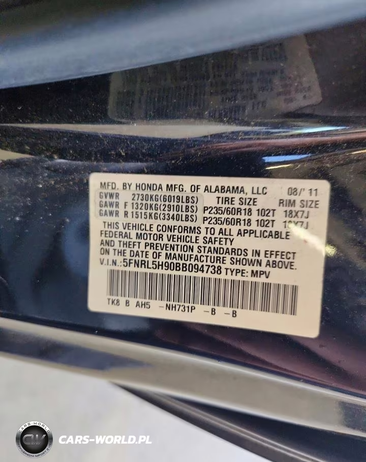 2011 Honda Odyssey Touring VIN:5FNRL5H90BB094738 - 13