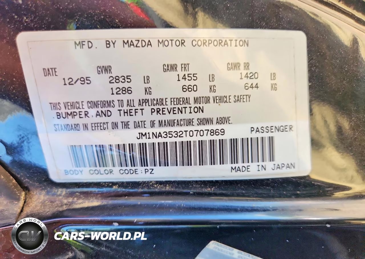 1996 Mazda Mx-5 Miata VIN:JM1NA3532T0707869 - 12