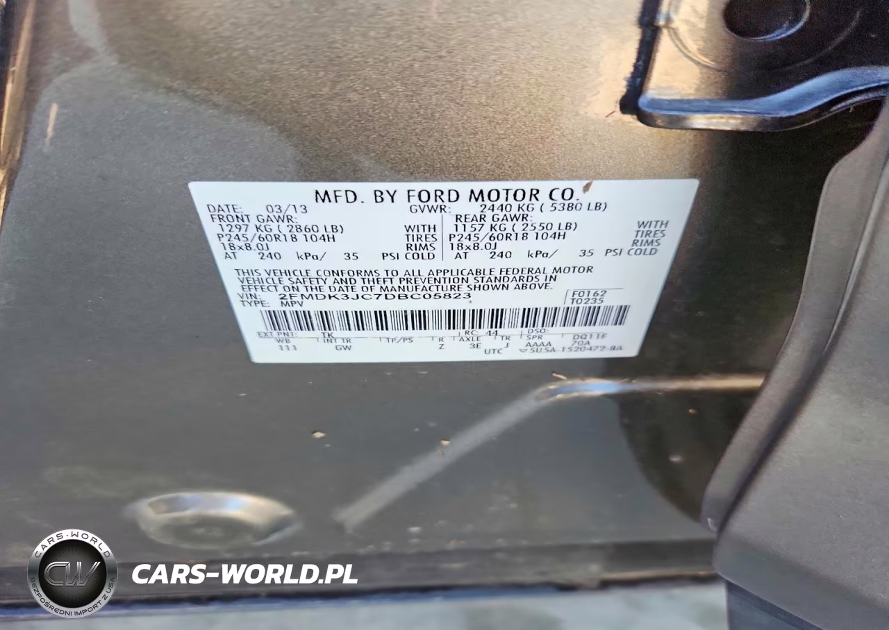 2013 Ford Edge Sel VIN:2FMDK3JC7DBC05823 - 14