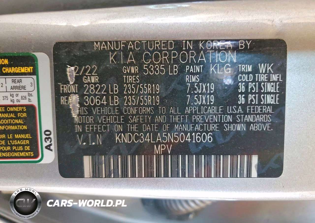 2022 Kia Ev6 Wind VIN:KNDC34LA5N5041606 - 12