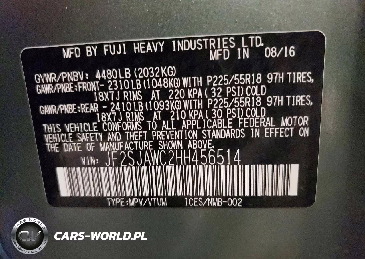 2017 Subaru Forester 2.5I Touring VIN:JF2SJAWC2HH456514 - 13