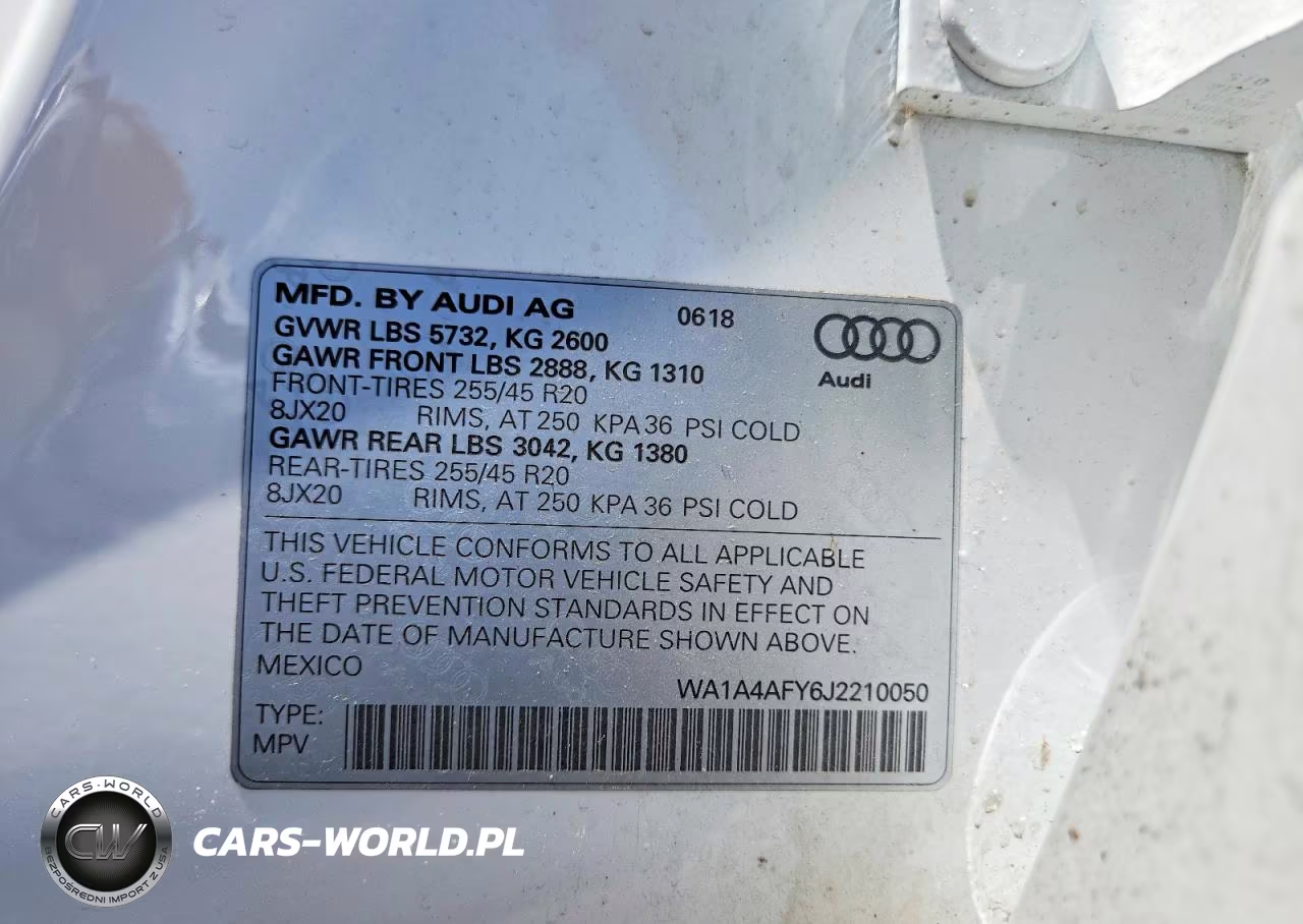 2018 Audi Sq5 VIN:WA1A4AFY6J2210050 - 14