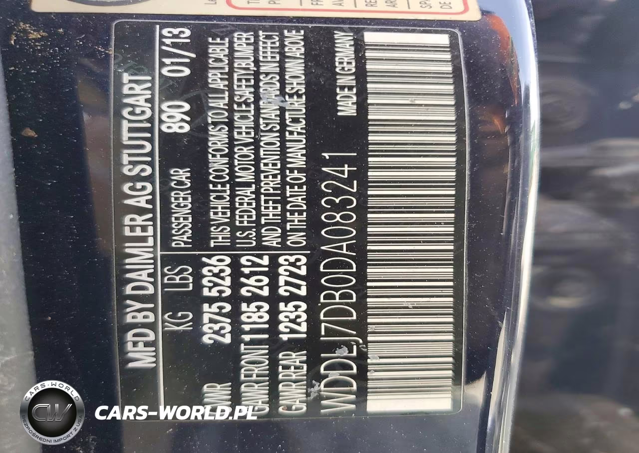 2013 Mercedes-Benz Cls 550 VIN:WDDLJ7DB0DA083241 - 12