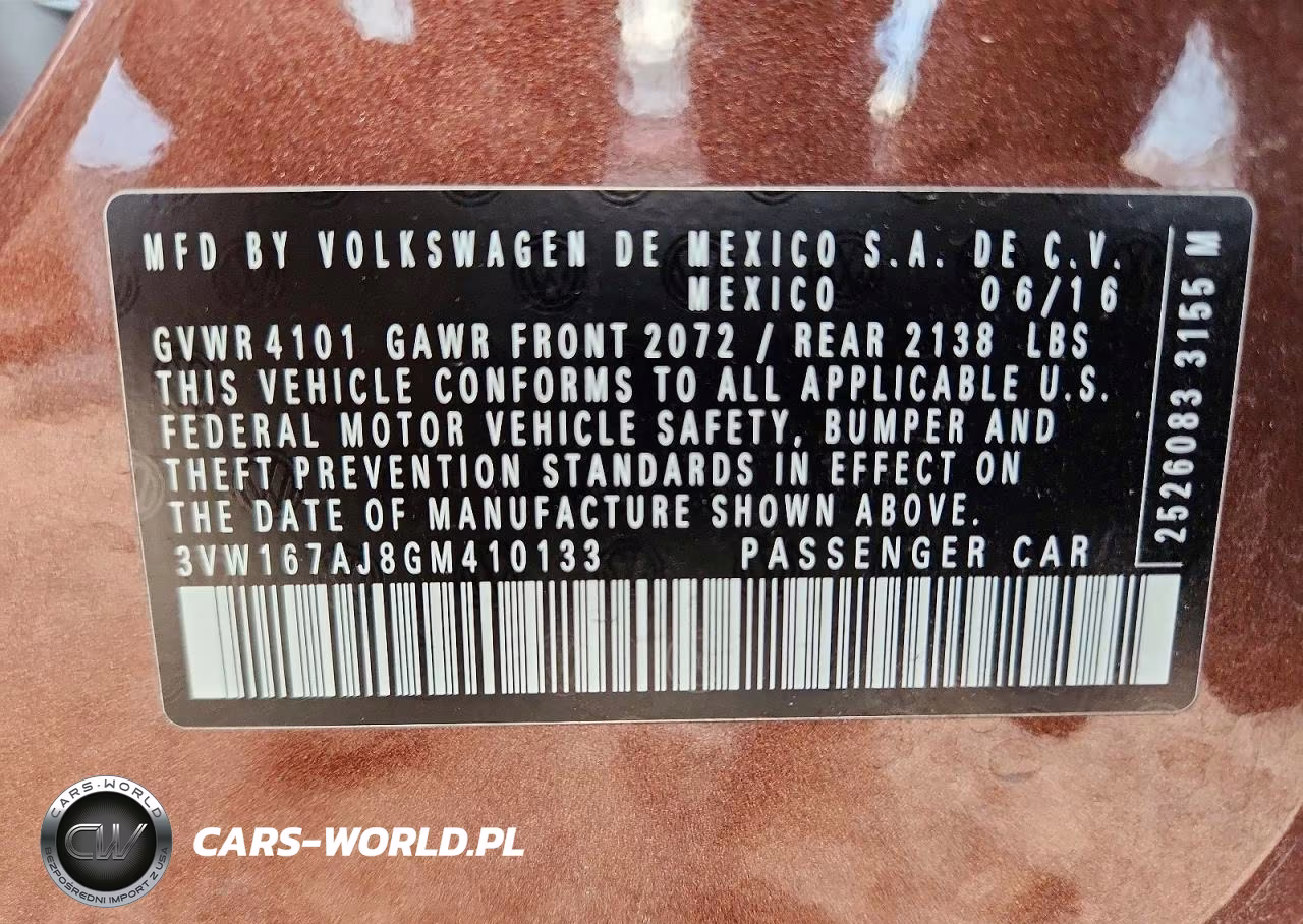 2016 Volkswagen Jetta S VIN:3VW167AJ8GM410133 - 13