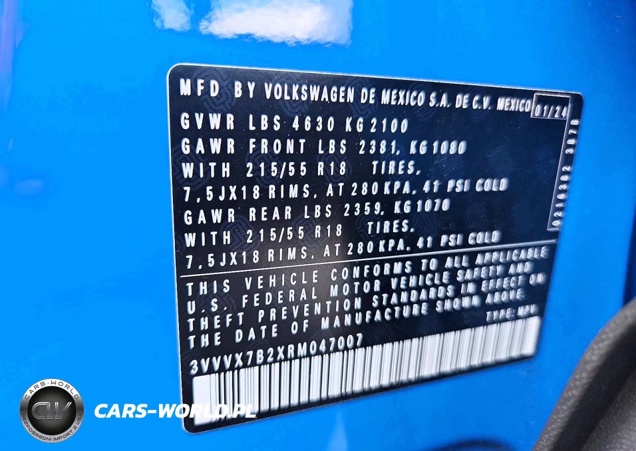 2024 Volkswagen Taos Se VIN:3VVVX7B2XRM047007 - 13