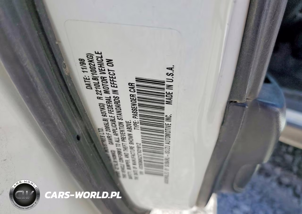 1999 Subaru Legacy Outback VIN:4S3BG6852X7631812 - 13
